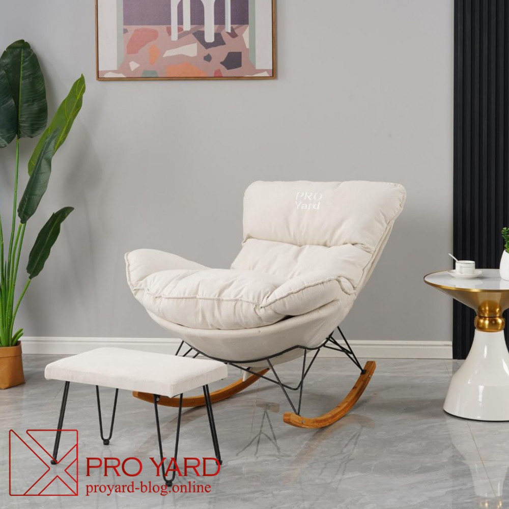 كرسي استرخاء متأرجح لون بيج كرسي استرخاء متأرجح لون بيج