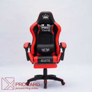 كرسي العاب قيمنق لون أحمر بأسود