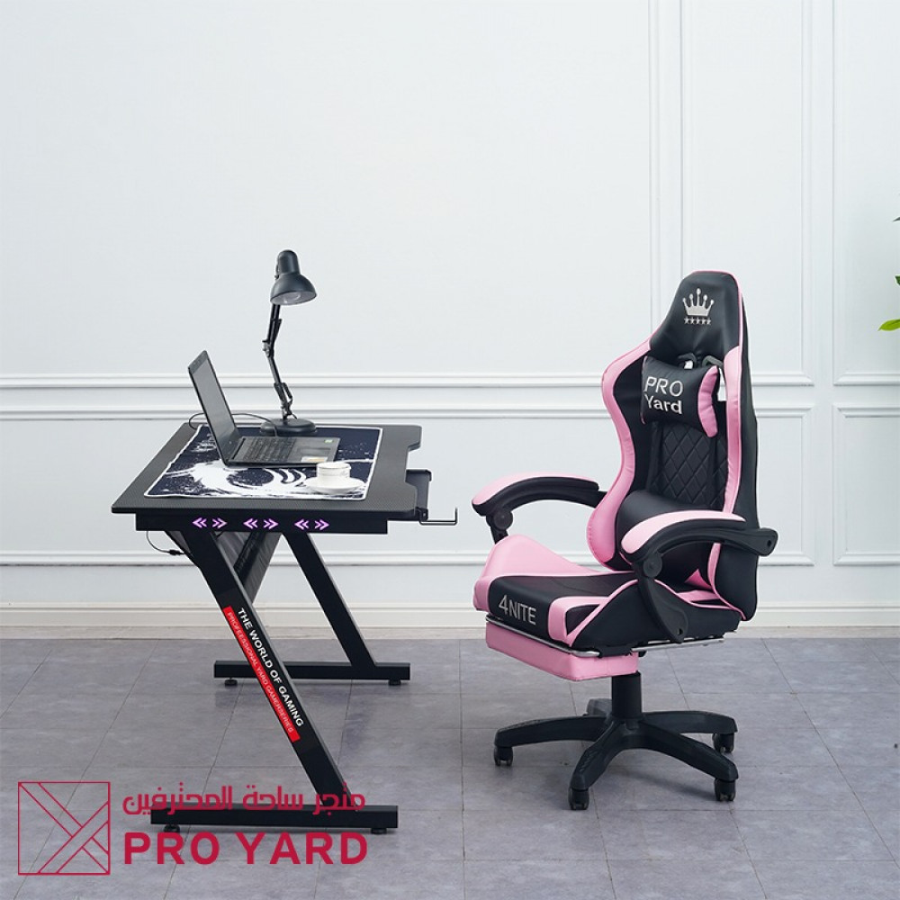 كرسي قيمنق بنك مع طاولة قيم أسود ماوس أبيض كرسي قيمنق بنك مع طاولة قيم أسود ماوس أبيض